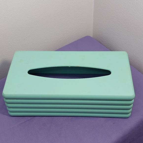 Vintage Mint Green Plastic Tissue Box Cover - Picture 5 of 12